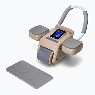 Rolă automată pentru exersarea mușchilor abdominali cu afișaj HMS KA08 maro