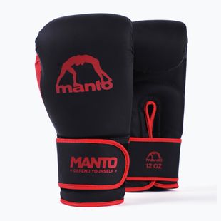 Mănuși de box MANTO Essential negru/roșu