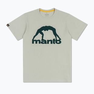 Tricou pentru bărbați MANTO Vibe 25 gri deschis/verde închis