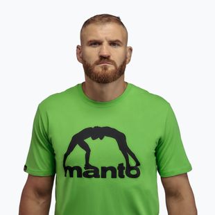 Tricou pentru bărbați MANTO Vibe 25 verde neon/reflex