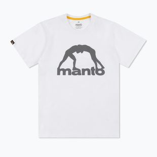Tricou pentru bărbați MANTO Vibe 25 alb/gri