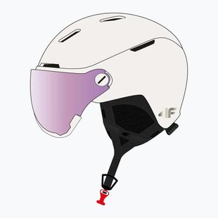 Cască de schi pentru copii 4F U134 off white