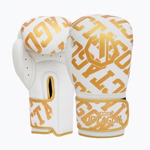 Mănuși de box Octagon Legion Eclipse white/gold