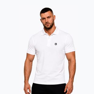 Tricou polo pentru bărbați Octagon Legion Small Logo 3D Polo white