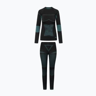 Set de lenjerie termoactivă pentru femei Viking Ilsa black/turquise
