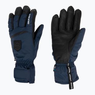 Mănuși de schi pentru bărbați Viking Lars Ski navy/black leather