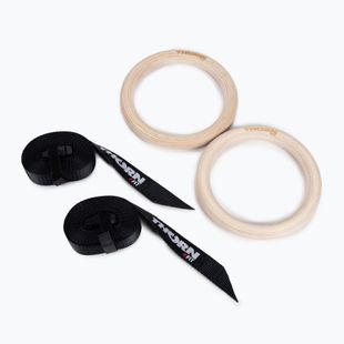 Inele de gimnastică din lemn cu curele THORN+FIT 301637