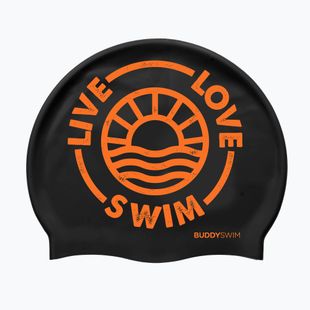 Cască de înot BuddySwim LLS2 Silicone black / orange