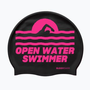 Cască de înot BuddySwim OWS Silicone black / pink