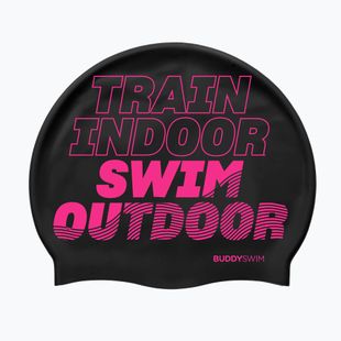 Cască de înot BuddySwim TSO Silicone black / pink