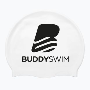 Cască de înot BuddySwim BLogo Silicone white