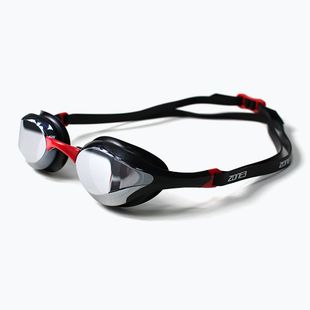 Ochelari de înot ZONE3 Volare Streamline Racing black/red/silver polarizați cu oglindă Revo