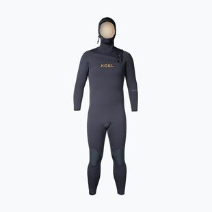 Costum de înot pentru bărbați Xcel Comp+ 4/3 mm Hooded Full black