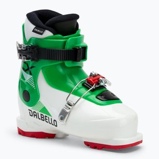 Ghete de schi pentru copii Dalbello CX 2.0 Cabrio GW white/green race