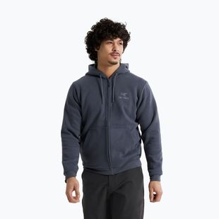 Bluză polar de trekking pentru bărbați Arc'teryx Emblem Fleece Full-Zip Hoody dark stratus