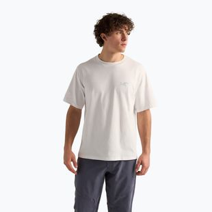 Tricou pentru bărbați Arcteryx Kragg Cotton Emblem Crew SS white light