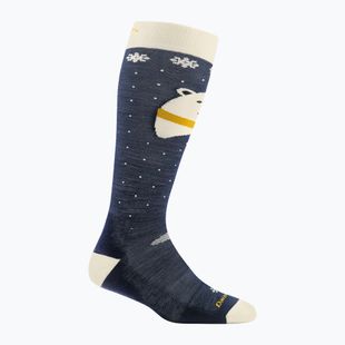 Șosete de schi pentru copii Darn Tough Polar Bear OTC Midweight with Cushion w/ Padded Shin blue