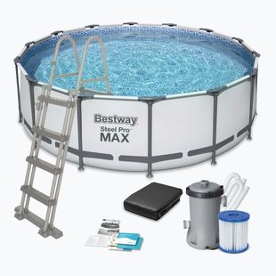 Piscină de exterior Bestway Steel Pro Max Pool Set 457 x 122 cm gri