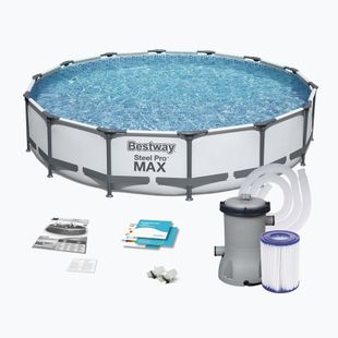 Piscină de exterior Bestway Steel Pro Max Pool Set 427 x 84 cm gri