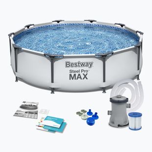 Piscină de exterior Bestway Steel Pro Max Pool Set 305 x 76 cm gri