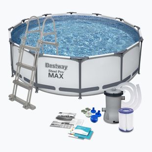 Piscină de exterior Bestway Steel Pro Max Pool Set 366 x 100 cm gri