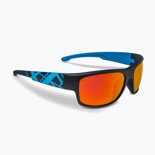 Ochelari de soare Aztron Avatar-X2 matt black/gloss blue/polarized sahara red mirror/brown