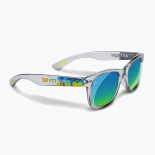 Ochelari de soare pentru copii Aztron Solar ice grey/graffiti/polarized blue/yellow mirror/grey.