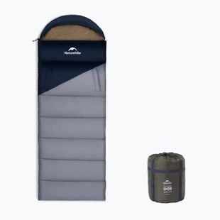 Sac de dormit Naturehike U450 Sunny Day Left navy blue/ligth blue