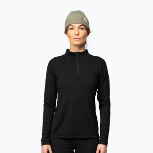 Bluză termoactivă pentru femei Devold Breeze Merino 150 Zip Neck black