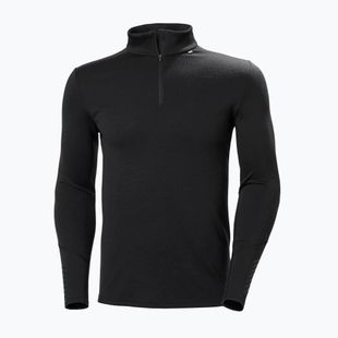 Bluză termoactivă pentru bărbați Helly Hansen Lifa Merino Midweight 1/2 Zip black