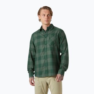 Cămașă pentru bărbați Helly Hansen Aker Flannel LS jungle green buffalo plaid
