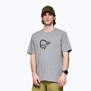 Tricou pentru bărbați NORRONA Cotton Viking grey melange/caviar