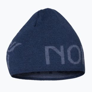 Căciulă de iarnă NORRONA MerinoUll Logo Beanie indigo night melange