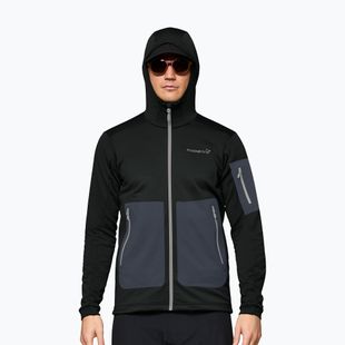 Bluză de trekking pentru bărbați NORRONA Falketind Warm2 Stretch Hood caviar black