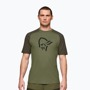 Tricou de trekking pentru bărbați NORRONA Femund PureUll loden green