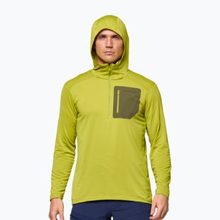 Bluză de trekking pentru bărbați NORRONA Falketind Warm1 Hood golden lime/olive night
