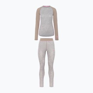Set de lenjerie termoactivă pentru femei KARI TRAA Kaia light grey melange