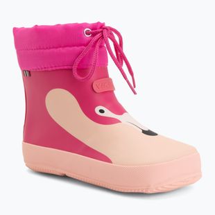 Cizme pentru copii Viking Alv Barefoot Paw Print light pink/magenta