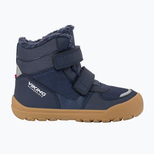 Cizme de zăpadă barefoot pentru copii Viking Footwear Rowan Barefoot Warm Waterproof 2V navy
