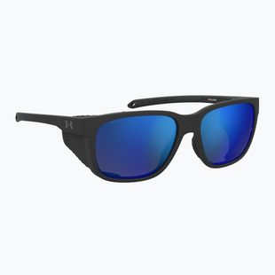 Ochelari de soare pentru bărbați Under Armour Glacial matte black/grey blue mirror silver polarized o