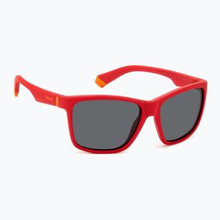 Ochelari de soare pentru copii Polaroid PLD 8057/S matte red/grey polarized