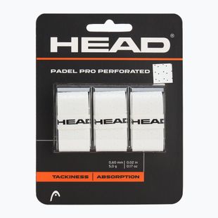 Învelișuri pentru rachete de padel HEAD Perforated 3 buc. white