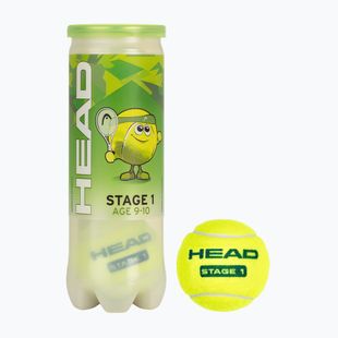 HEAD Etapa 1 mingi de tenis pentru copii 3 buc verde.
