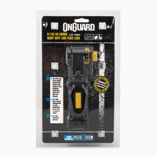 ONGUARD Link Plate Lock K9 COMBO Folding 8116C combinație de blocare a bicicletei negru ONG-8116C