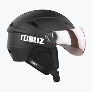 Cască de schi Bliz Strike Visor matte black/ orange silver mirror