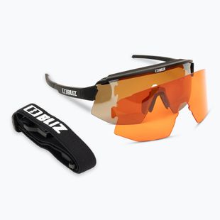 Ochelari de ciclism Bliz Breeze Polarized S3+S2 negru mat/maro argintiu oglindă/portocaliu de bază portocaliu