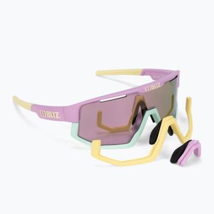 Ochelari de soare Bliz Fusion matt pastel purple yellow logo/brown pink multi