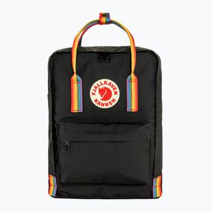 Rucsac de oraș Fjällräven Kanken Rainbow 16 l black/ rainbow pattern