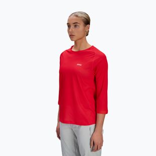 Tricou de ciclism pentru femei POC Motion Air Jersey 3/4 prismane red