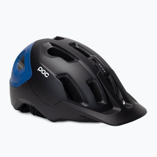 Cască de bicicletă POC Axion uranium black/opal blue metallic/matt